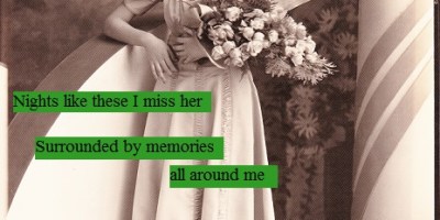 My grandmother in an old 1940s black-and-white photo