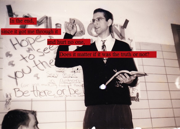 Preaching imagination at Downers Grove North high school black and white