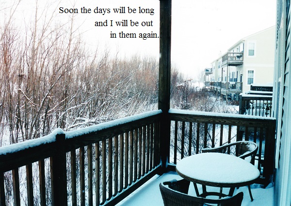 Back poarch where i will read to you when it is spring