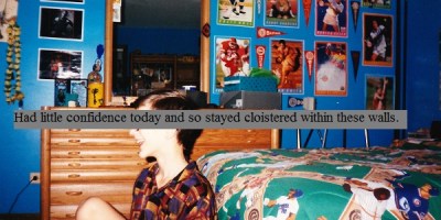 Sitting in my very colorful childhood bedroom in the early 1990s