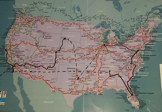 Map of 2014 Endings and Beginnings Tour