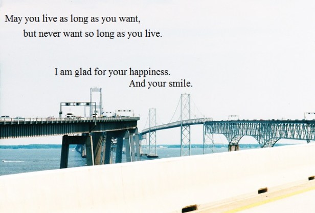 Wherever were going is on the other side of that bridge