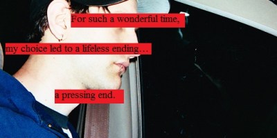 young man driving endlessly home