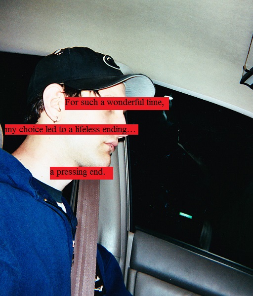 young man driving endlessly home