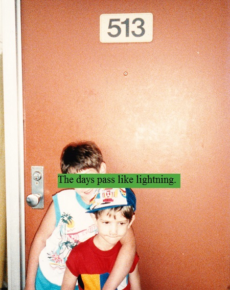 At a hotel as a child