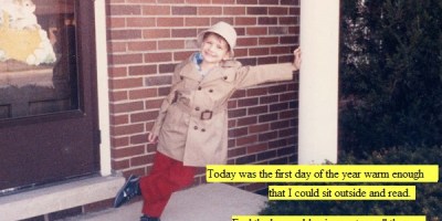 Dressed up as a detective on one of the first days of spring