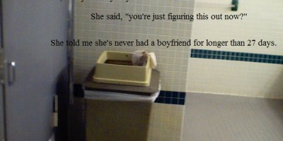 Bathroom trashcan at American University