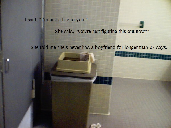 Bathroom trashcan at American University