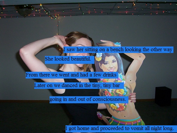 To beautiful ladies, one of which is real