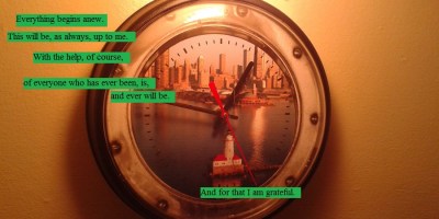 clock on the wall with the Chicago lighthouse