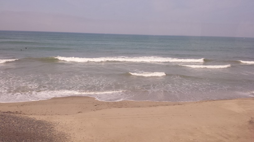 view of the pacific ocean from the train