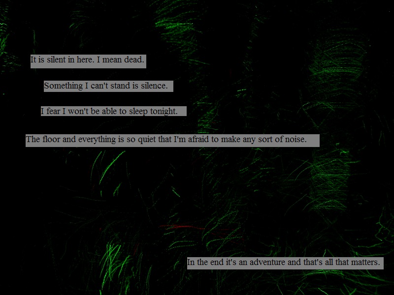 Silent green lines in the night