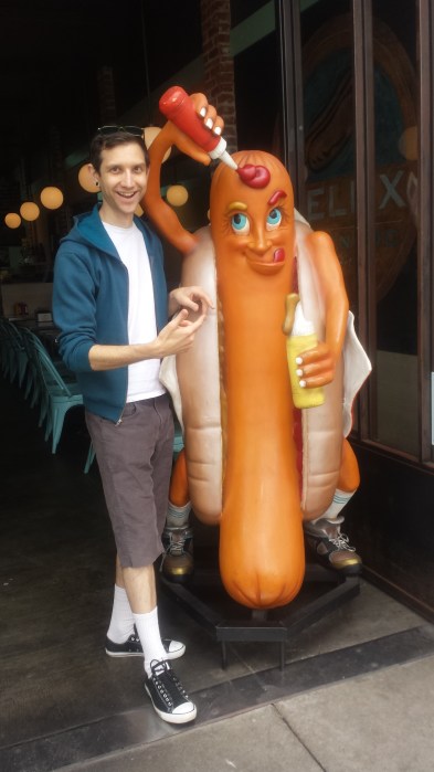 Me and a giant hot dog