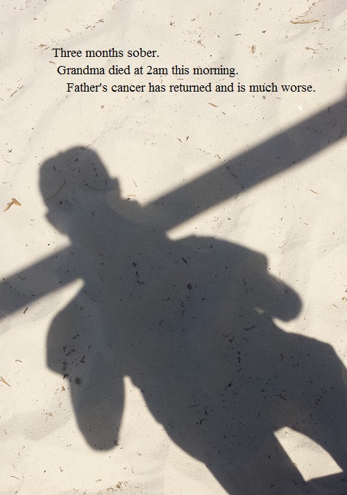 Shadows on a sunny beach