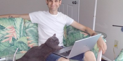 Me and my cat writing