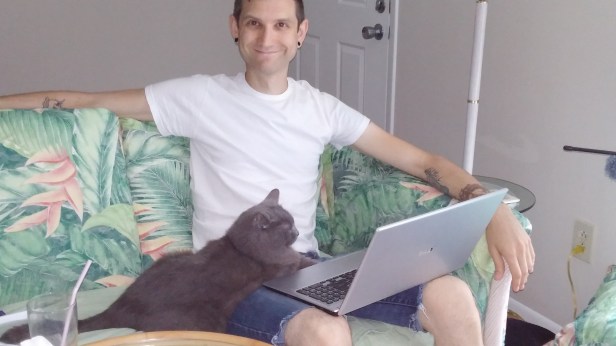 Me and my cat writing