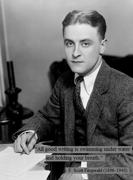 F. Scott Fitzgerald quote on writing