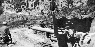 American soldiers near Monte Cassino