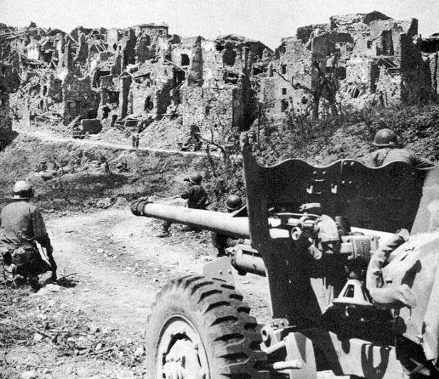 American soldiers near Monte Cassino