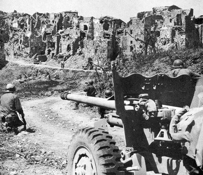 American soldiers near Monte Cassino