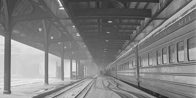 Train at Union Station, Chicago