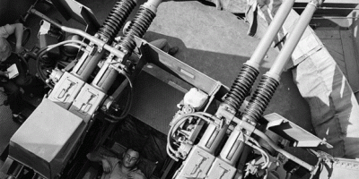 Alseep amid the guns