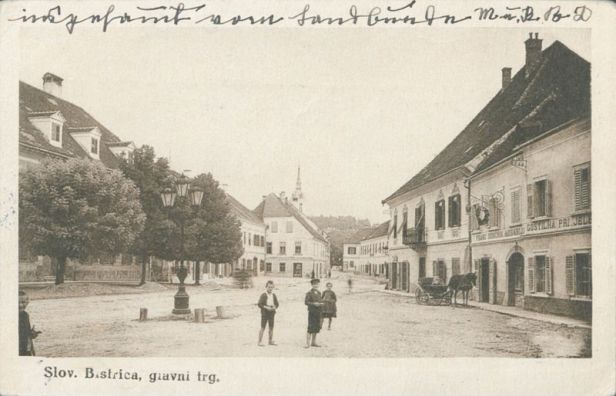 1928 postcard of Slovenian children