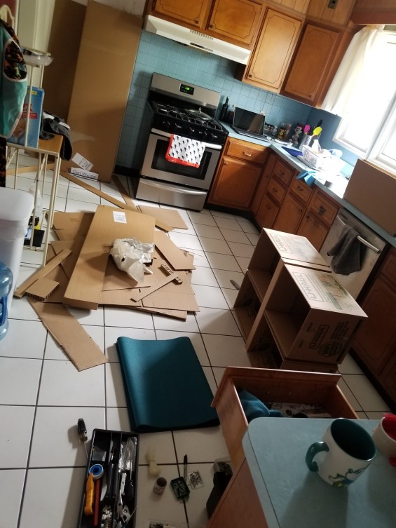  Cardboard box bookshelves