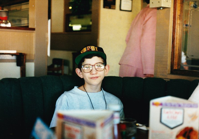 The author in a Denny's in Arizona