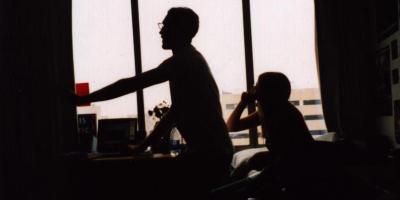 The author dancing with his girlfriend
