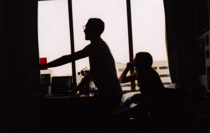 The author dancing with his girlfriend