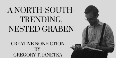 A north-south-trending, nested graben